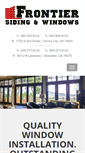 Mobile Screenshot of frontiersidingandwindow.com